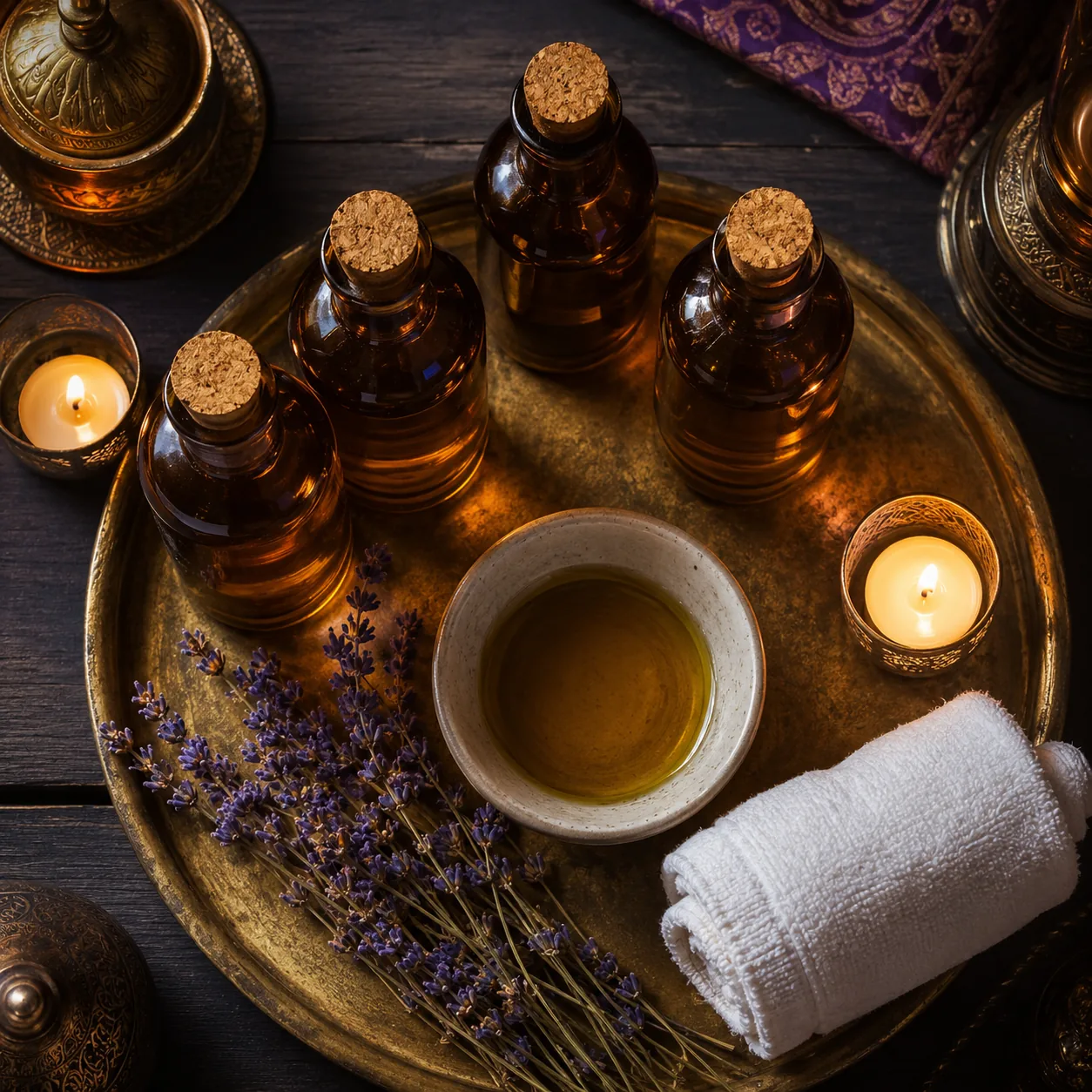 Aromaterapi yağ tepsisi — Lila Spa, Bağcılar misafirlerine hizmet veren salon