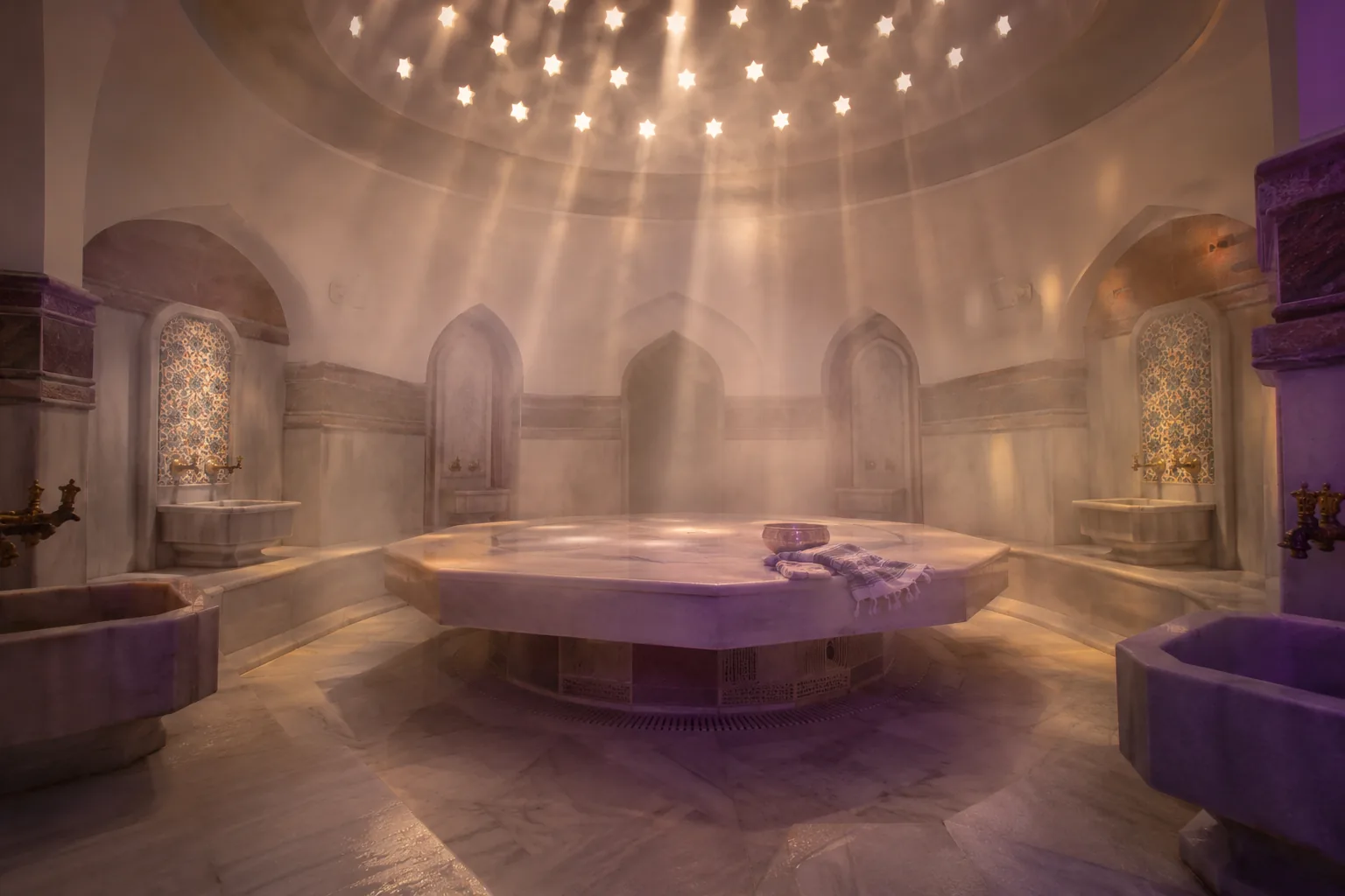 Türk hamamı göbek taşı — Lila Spa, Bağcılar misafirlerine hizmet veren salon